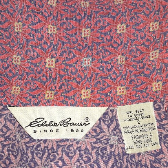 Eddie Bauer Dress Sz 2/4 * Red & Purple * Y2K * Short Flippy * Elegant Details * - Picture 4 of 10